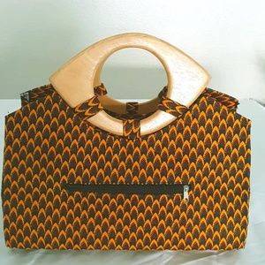 Women Handmade Satchel with Wooden Handle (SOLD)